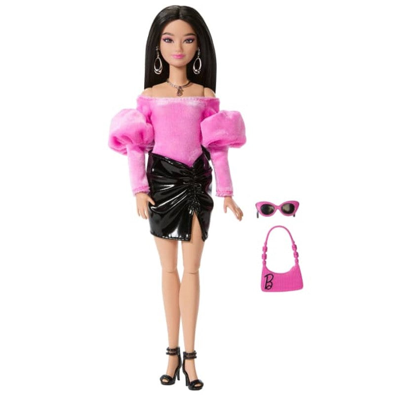 Barbie Style Deluxe com Blusa Rosa e Saia Cintilante - Mattel