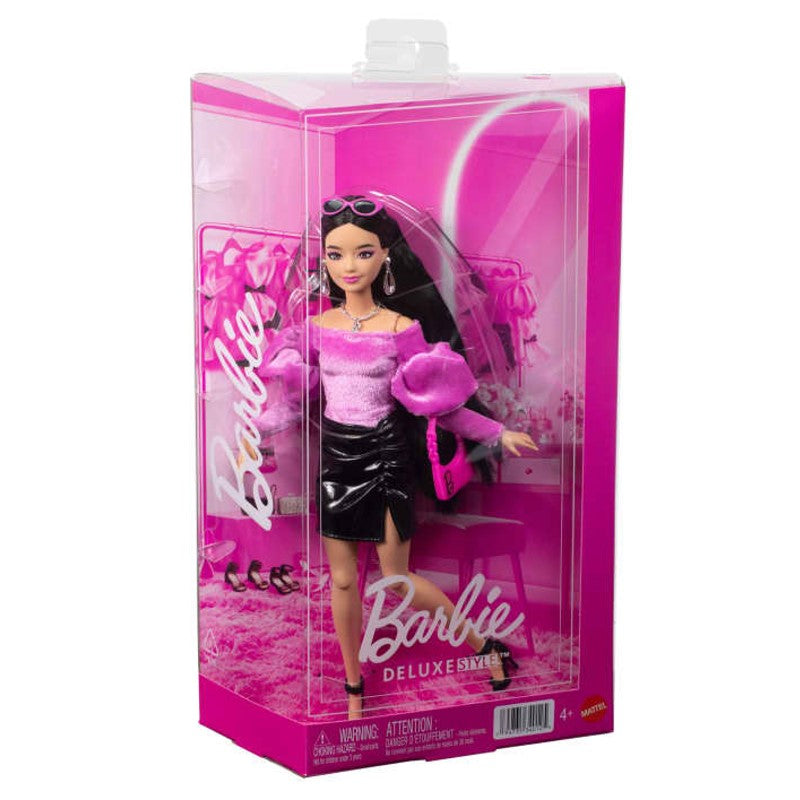 Barbie Style Deluxe com Blusa Rosa e Saia Cintilante - Mattel