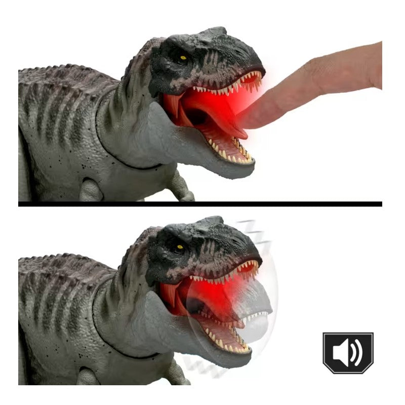 Jurassic World Dinossauro T-Rex Mordida Destruidora com som - Mattel