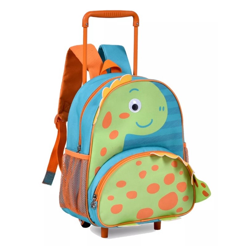 Mochila De Rodinha Infantil Clio Pets Escolar Dino - Clio
