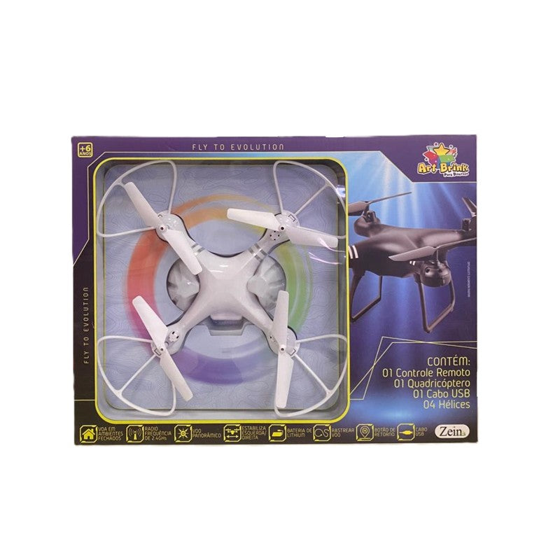 Drone Quadricóptero Fly To Evolution c/ Controle - Zein