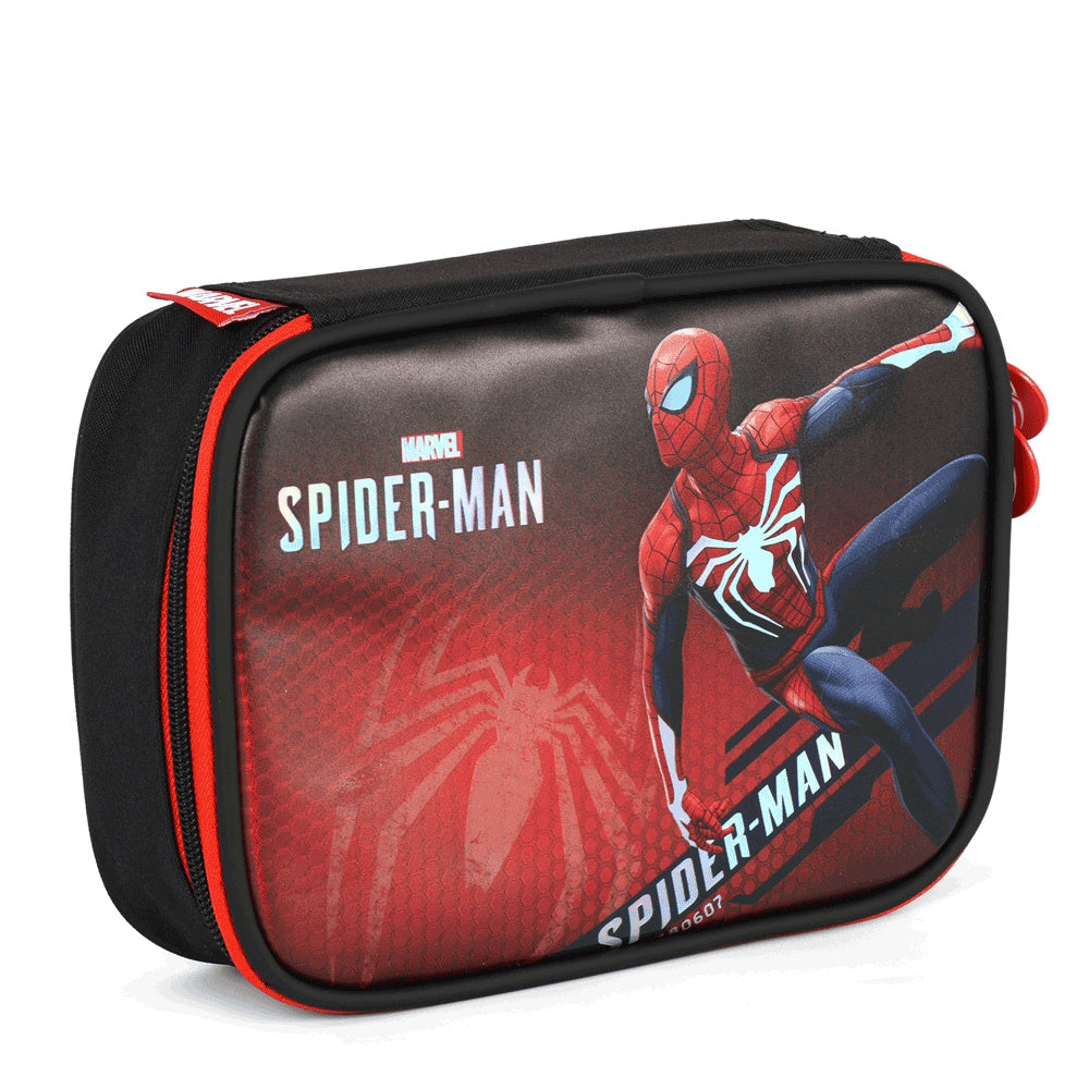 Kit Mochila de Rodinha Spider-Man + Lancheira Térmica + Estojo Escolar - Luxcel