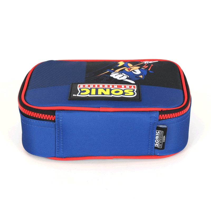 Kit Mochila de Costas + Estojo Sonic the Hedgehog Sonic, Tails e Knuckles - Luxcel