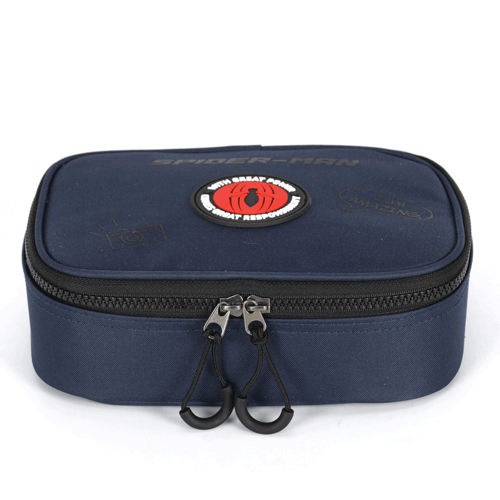 Kit Mochila de Costas e Estojo Spider-Man Azul Marinho - Luxcel