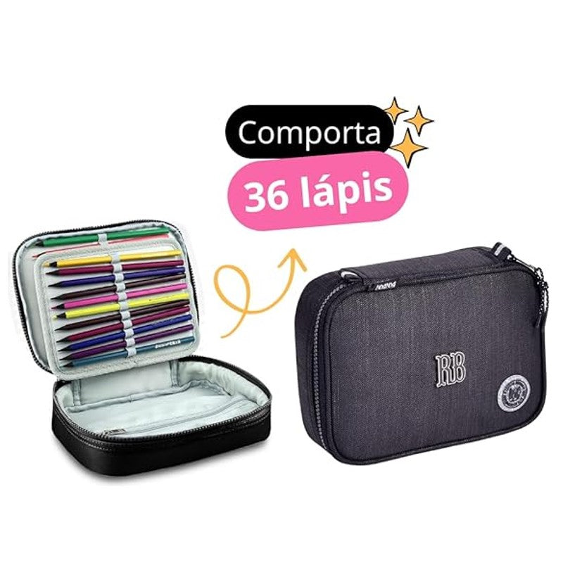 Estojo Box Preto Rebecca Bonbon - Clio