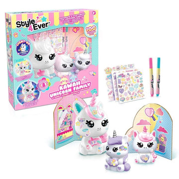 Decore sua Luminária Familia Unicornio Kawaii - Fun
