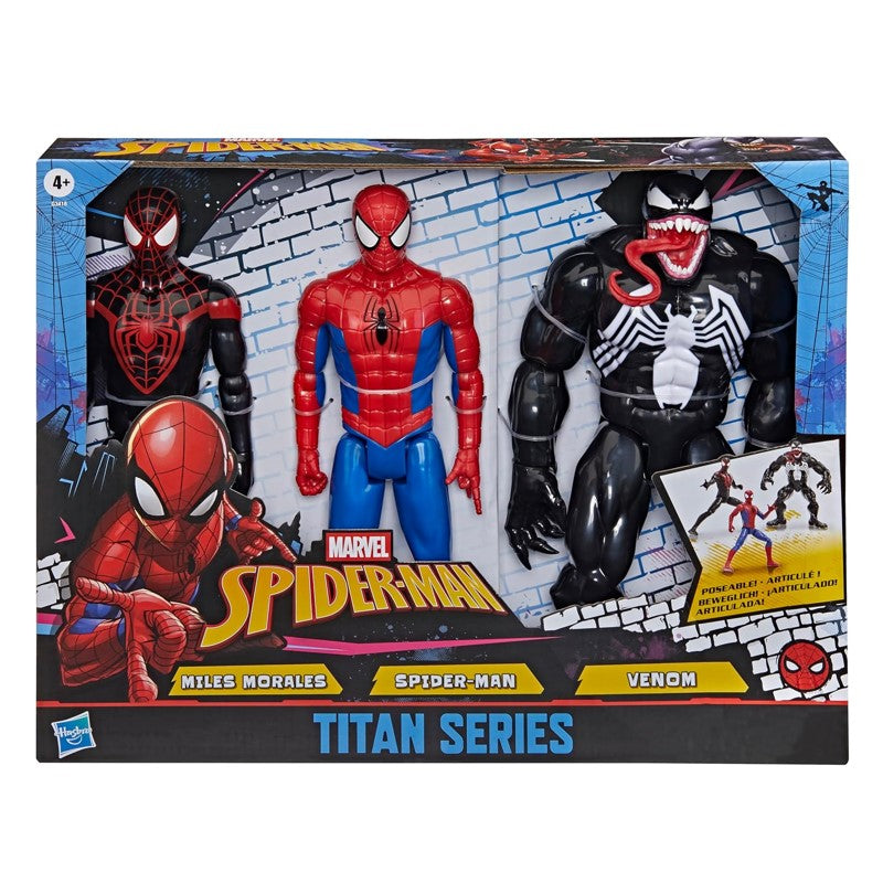 Bonecos Marvel Miles Morales Spider-Man e Venom - Hasbro