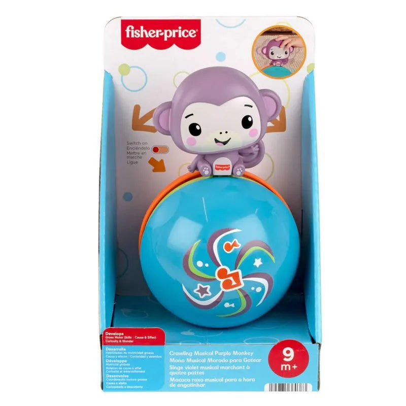 Fisher-Price Macaco Roxo Musical Engatinha Comigo - Mattel