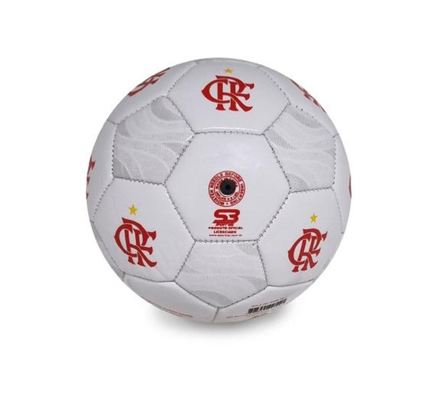 Mini Bola Oficial Flamengo Futebol Branca - CRFMINI14