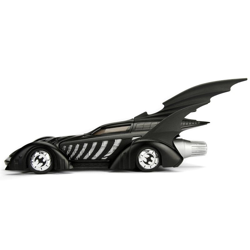 Miniatura Batmóvel Forever com Boneco Filme Clássico 1995 1:24 - Jada
