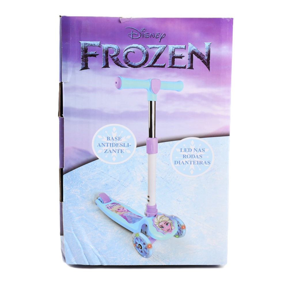Patinete Infantil 3 Rodas com Luzes Frozen