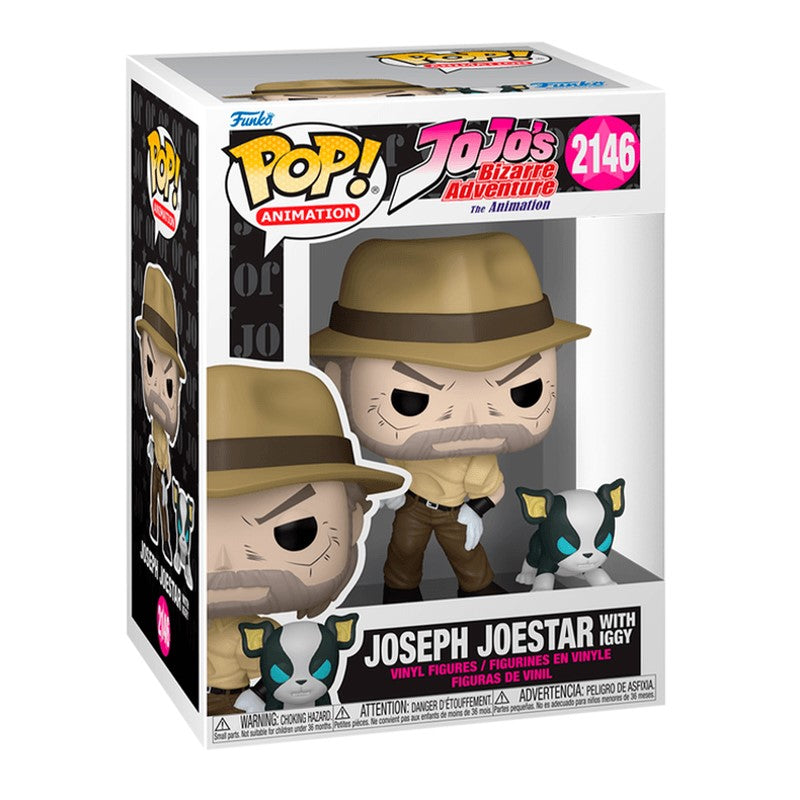 Funko POP! Jojo's Bizarre Adventure: Joseph Joestar com Iggy - Candide