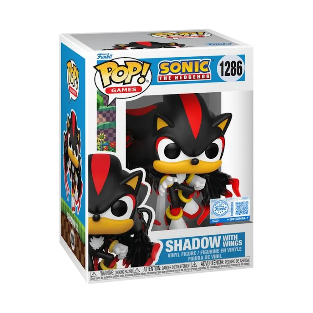 Boneco Funko Pop! Excl Sonic The Hedgehog Shadow com Asas