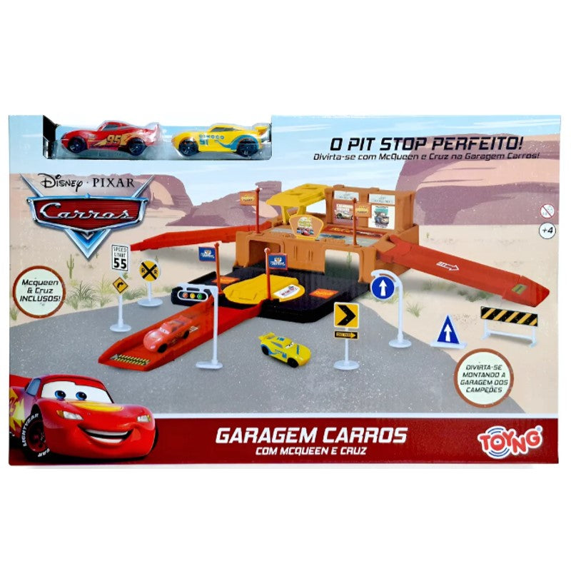 Garagem Carros com Mcqueen e Cruz - Toyng