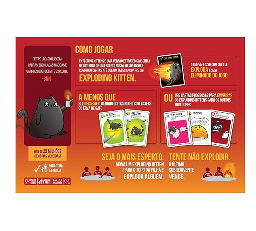 Jogo de Cartas Exploding Kittens - Galápagos