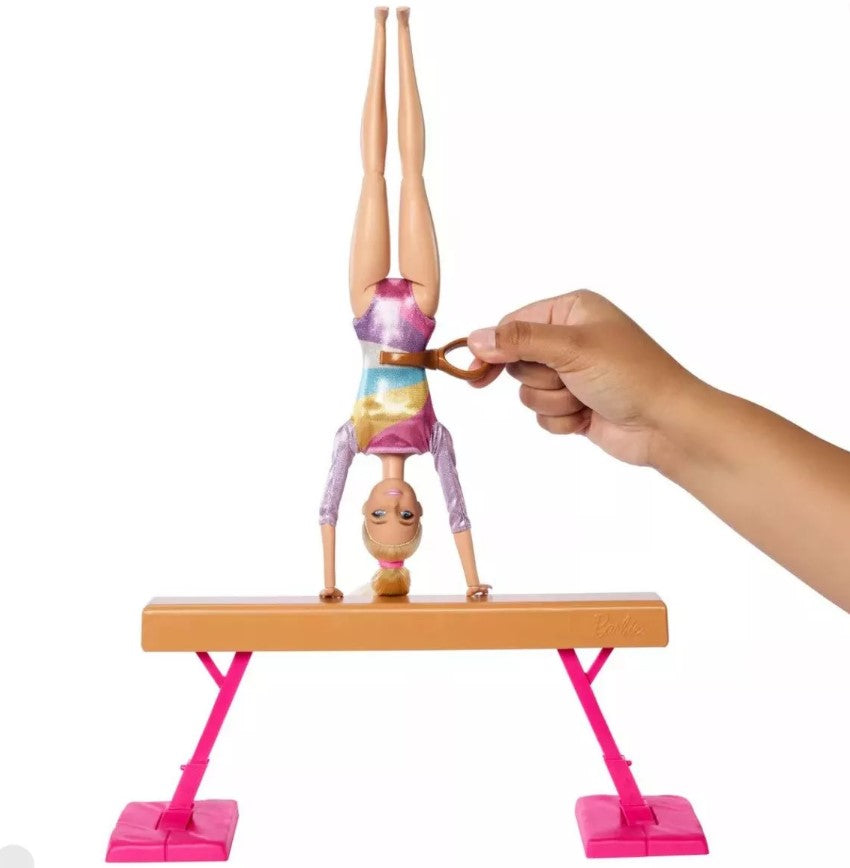 Barbie Profissões Conjunto Ginasta Acessórios Loira - Mattel HRG52