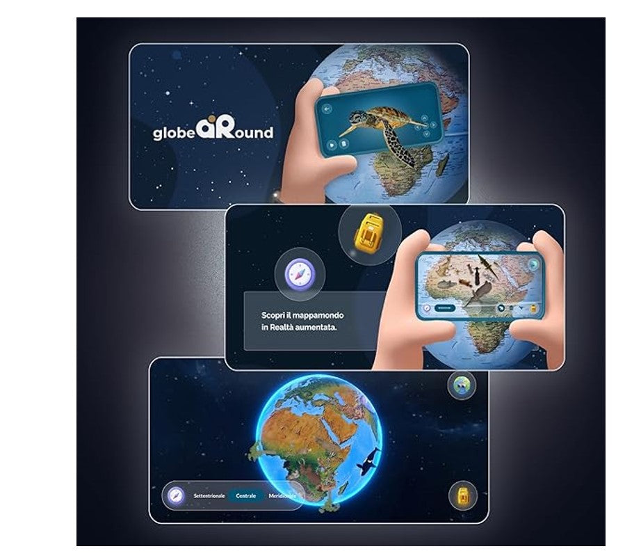 Globo Terrestre Interativo Gaia 25cm - Tecnodidattica