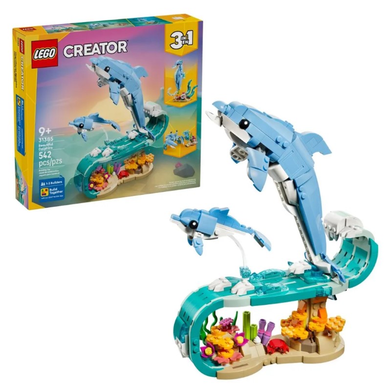 Lego Creator 3 em 1 Animais Marinhos Lindos Golfinhos - 31385
