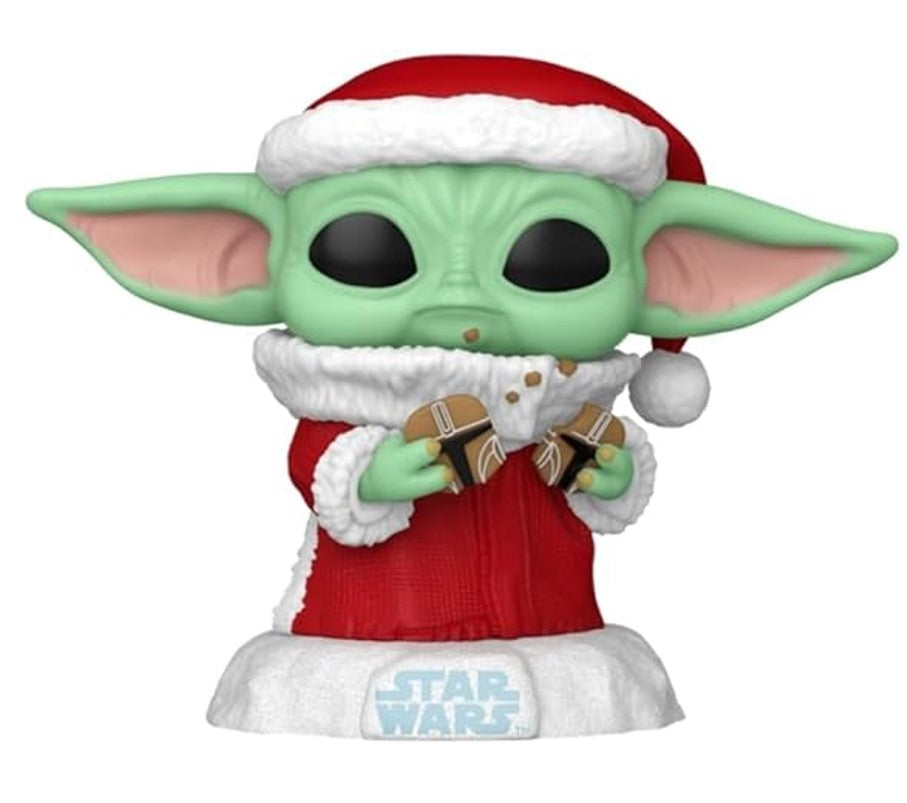 Boneco Funko Pop Star Wars Grogu com Biscoito de Natal