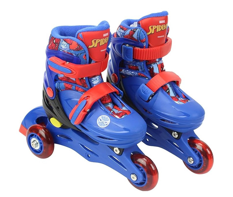 Kit Patins 2 Em 1 4 Rodas Tamanho 32-35 Homem Aranha - Bbr