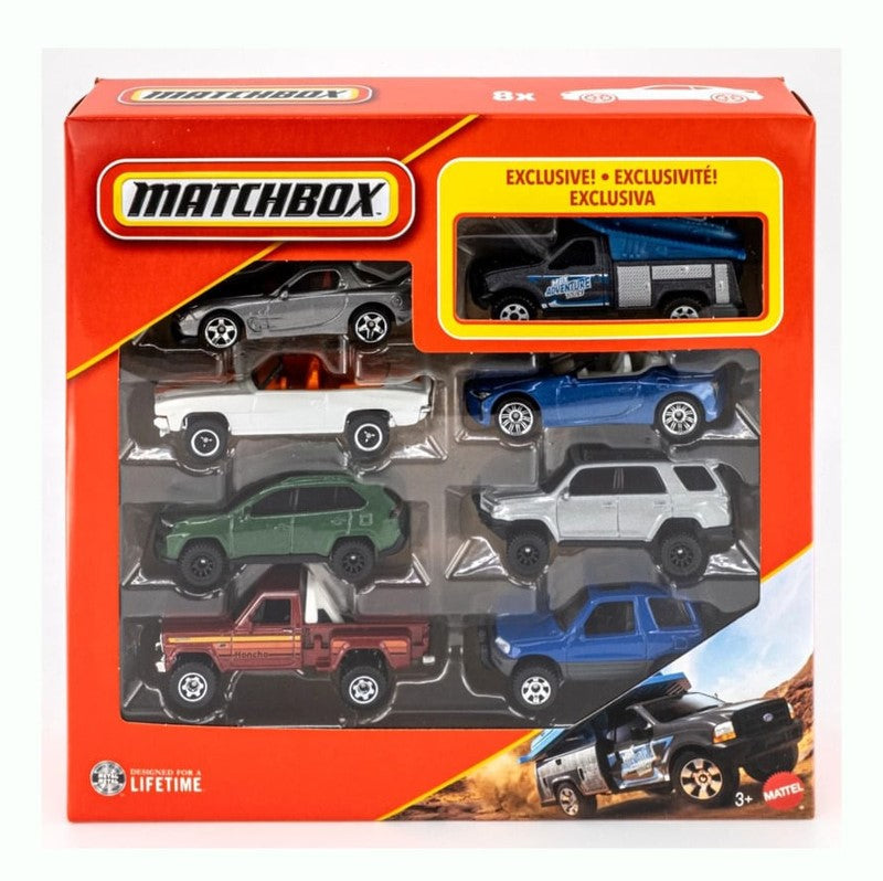 Matchbox Pacote com 8 Veículos de Brinquedos - Mattel