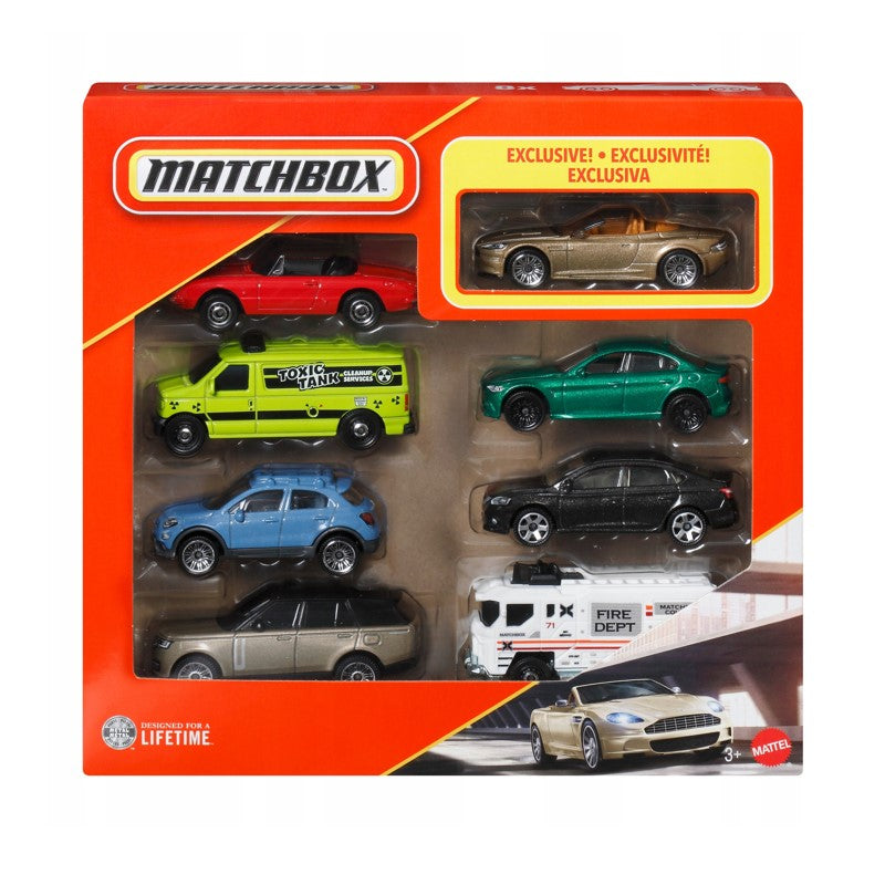 Matchbox Pacote com 8 Veículos de Brinquedos - Mattel