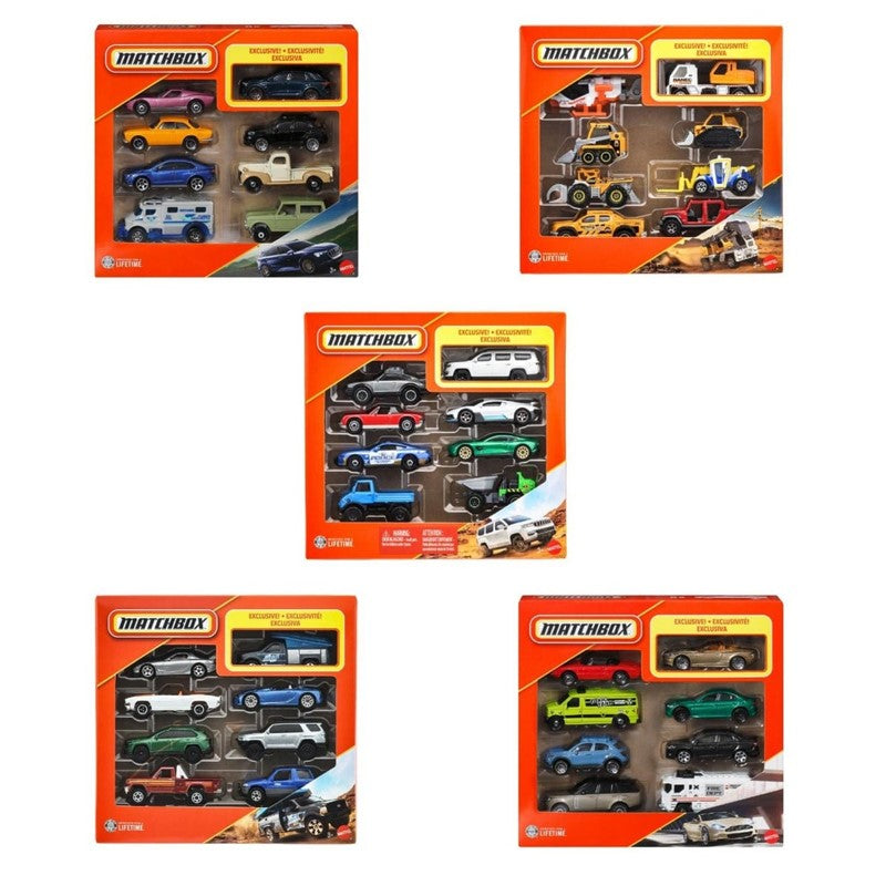Matchbox Pacote com 8 Veículos de Brinquedos - Mattel