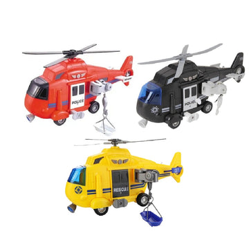 Helicóptero de Resgate Sons e Luzes Fricção 1:16 - Brink Center
