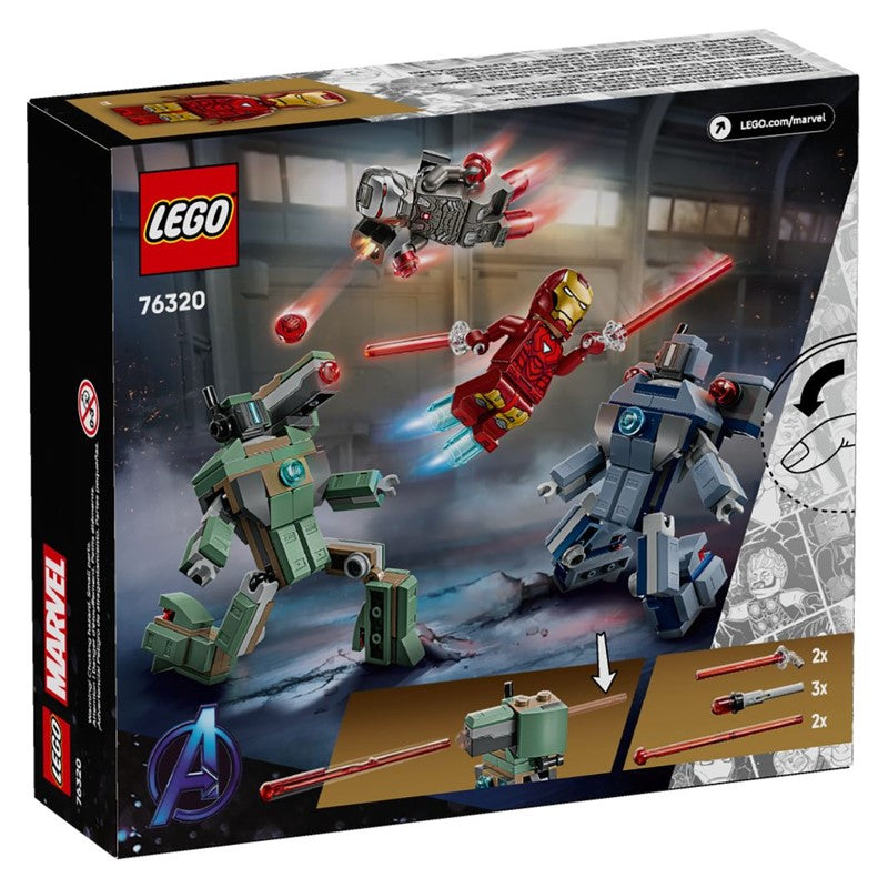 Lego Marvel Homem de Ferro e Máquina de Combate vs Drones Hammer - 76320