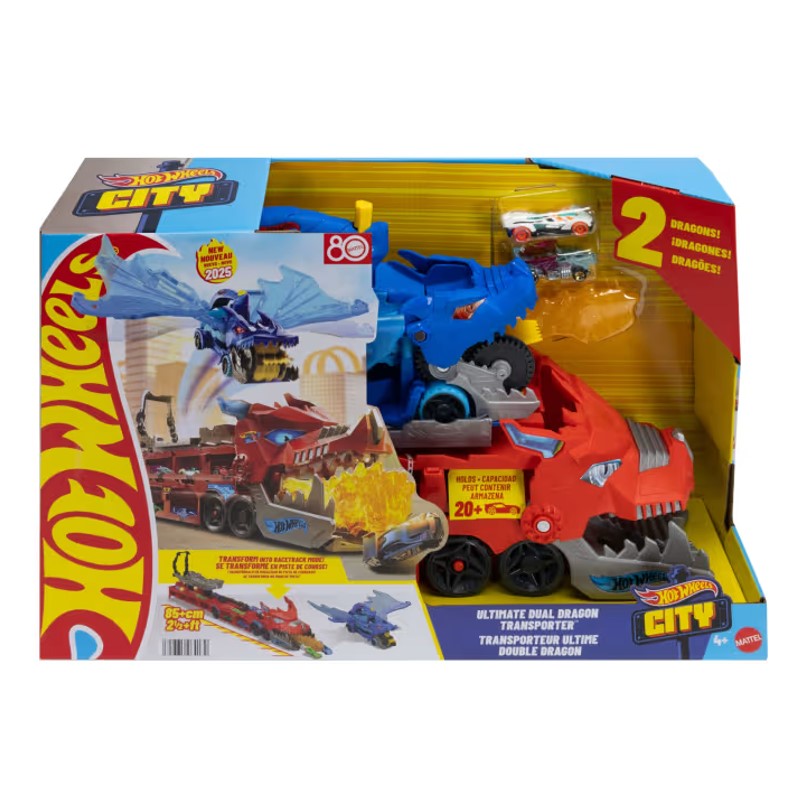 Hot Wheels City Ultimate Dual Dragon Transporter - MATTEL