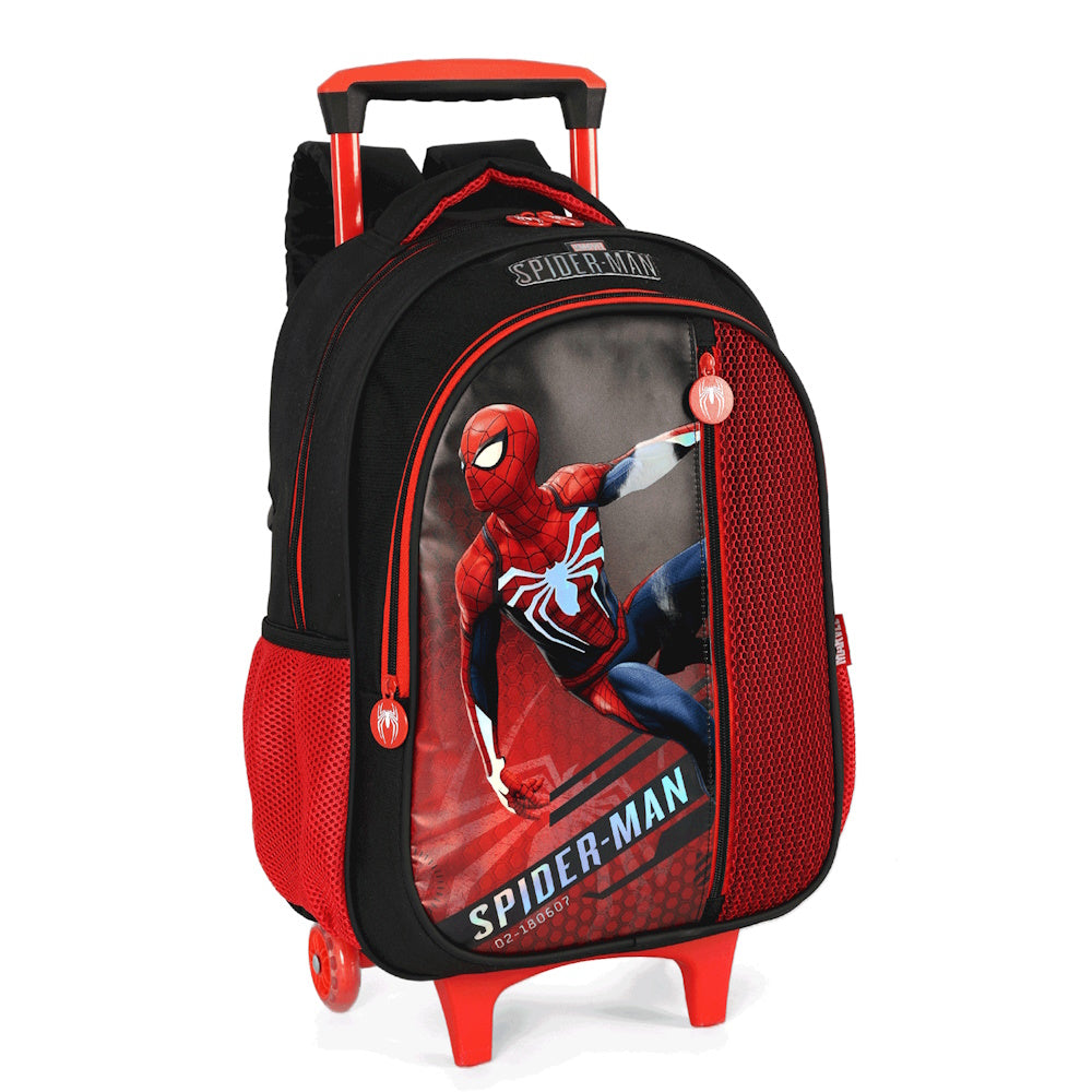 Kit Mochila de Rodinha Spider-Man + Lancheira Térmica + Estojo Escolar - Luxcel