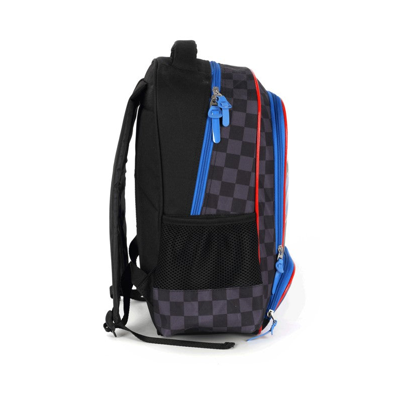 Kit Escolar Super Mario Preto e Azul Mochila de Costas + Estojo Box - Luxcel