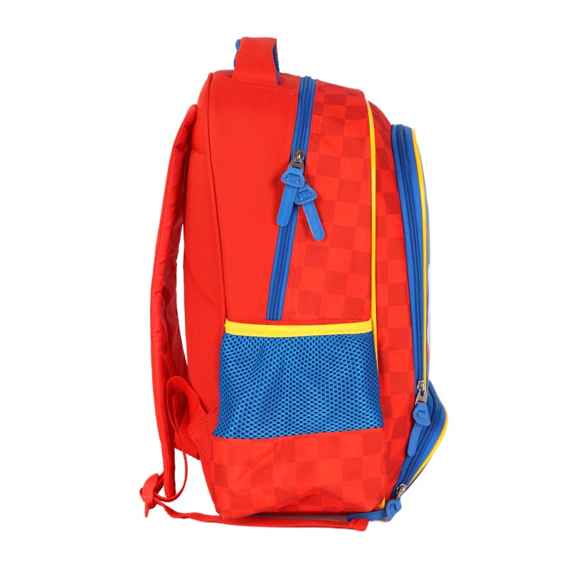 Kit Escolar Super Mario Vermelho e Azul Mochila de Costas + Estojo Box