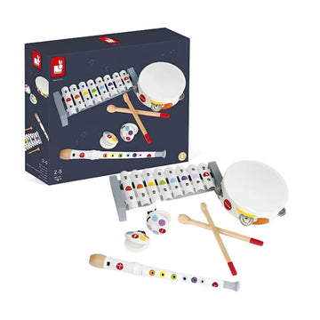 Meu Primeiro Conjuntinho Musical 4 em 1 Confetti em Madeira - Janod