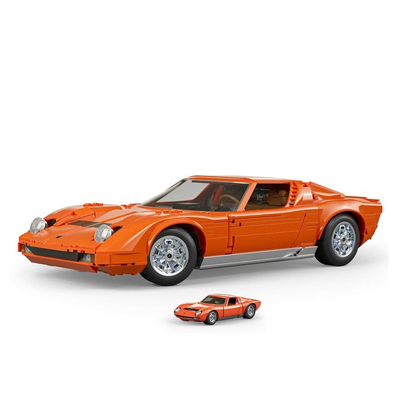 Carro Montável Hot Wheels Brick Shop Lamborghini Miura P400 SV - Mattel