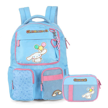 Kit Mochila de Costas e Estojo Cinnamoroll Azul - Luxcel