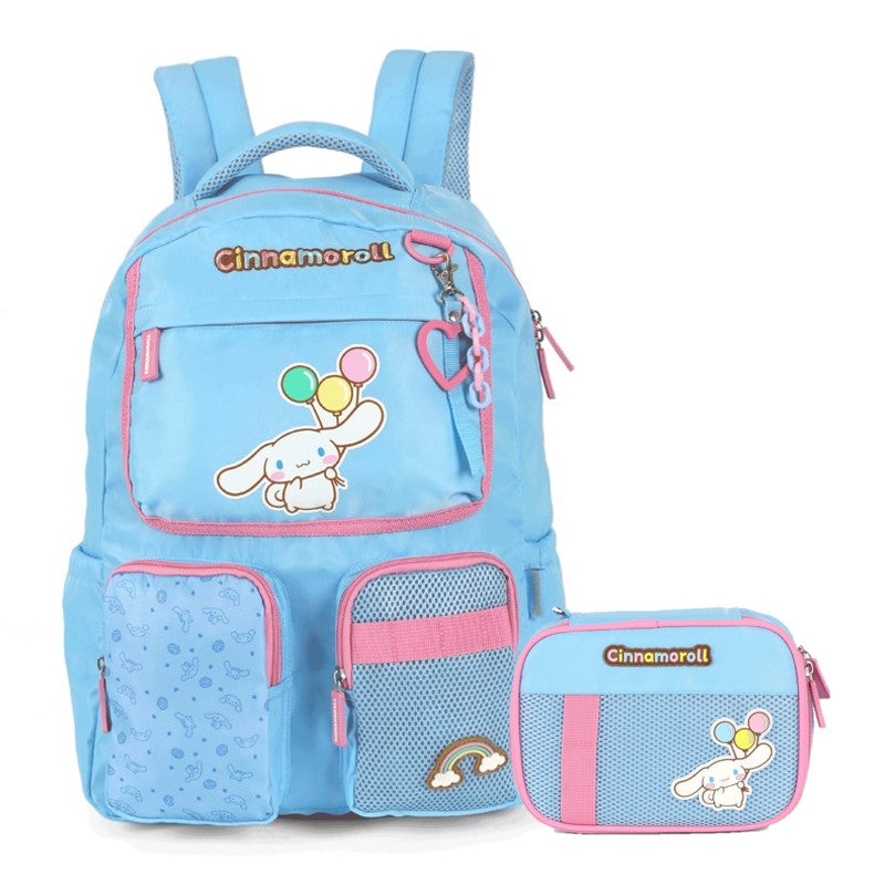 Kit Mochila de Costas e Estojo Cinnamoroll Azul - Luxcel
