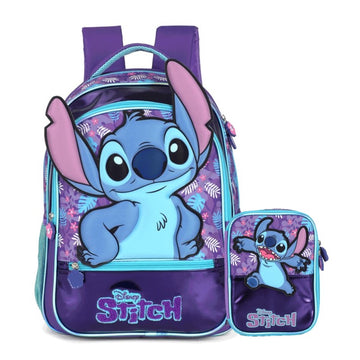 Kit Mochila de Costas e Estojo Stitch Disney - Luxcel