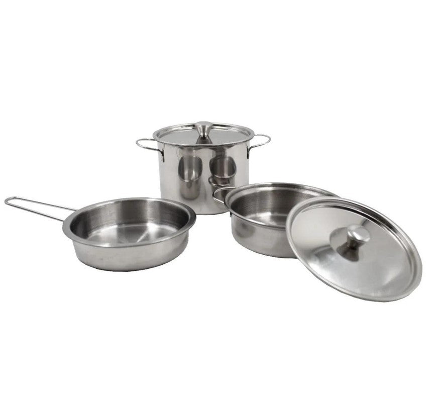 Kit Panelinhas Infantil Inox Divertido - Shiny Toys