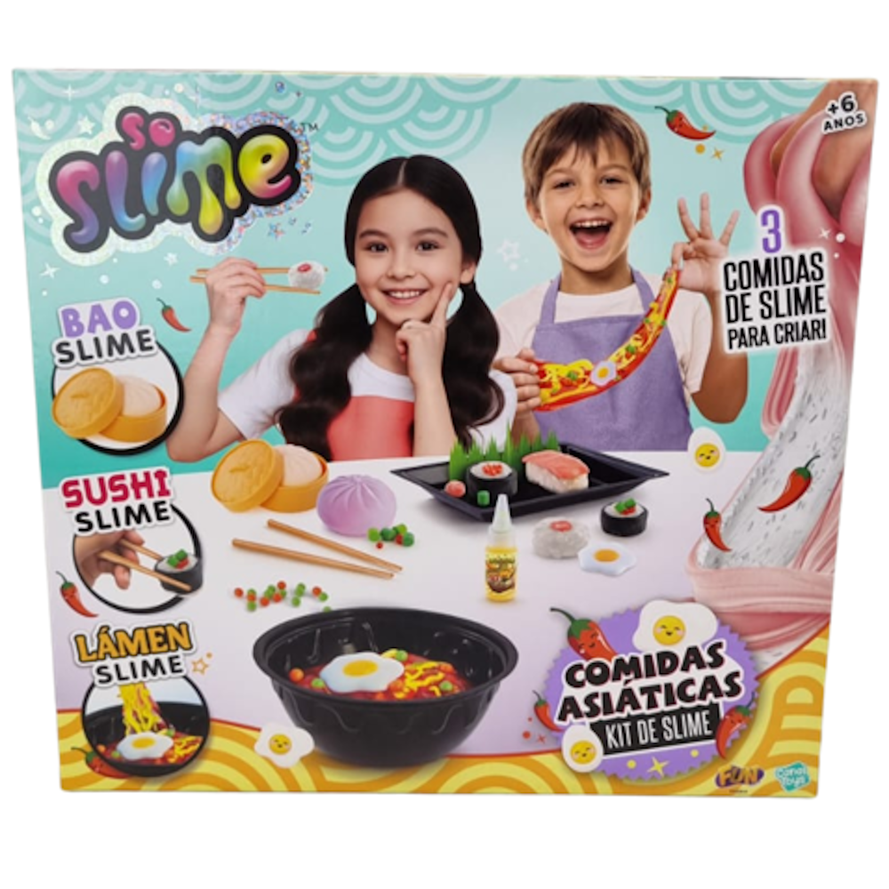 Kit de Slime Comidas Asiáticas Fun Divirta-se