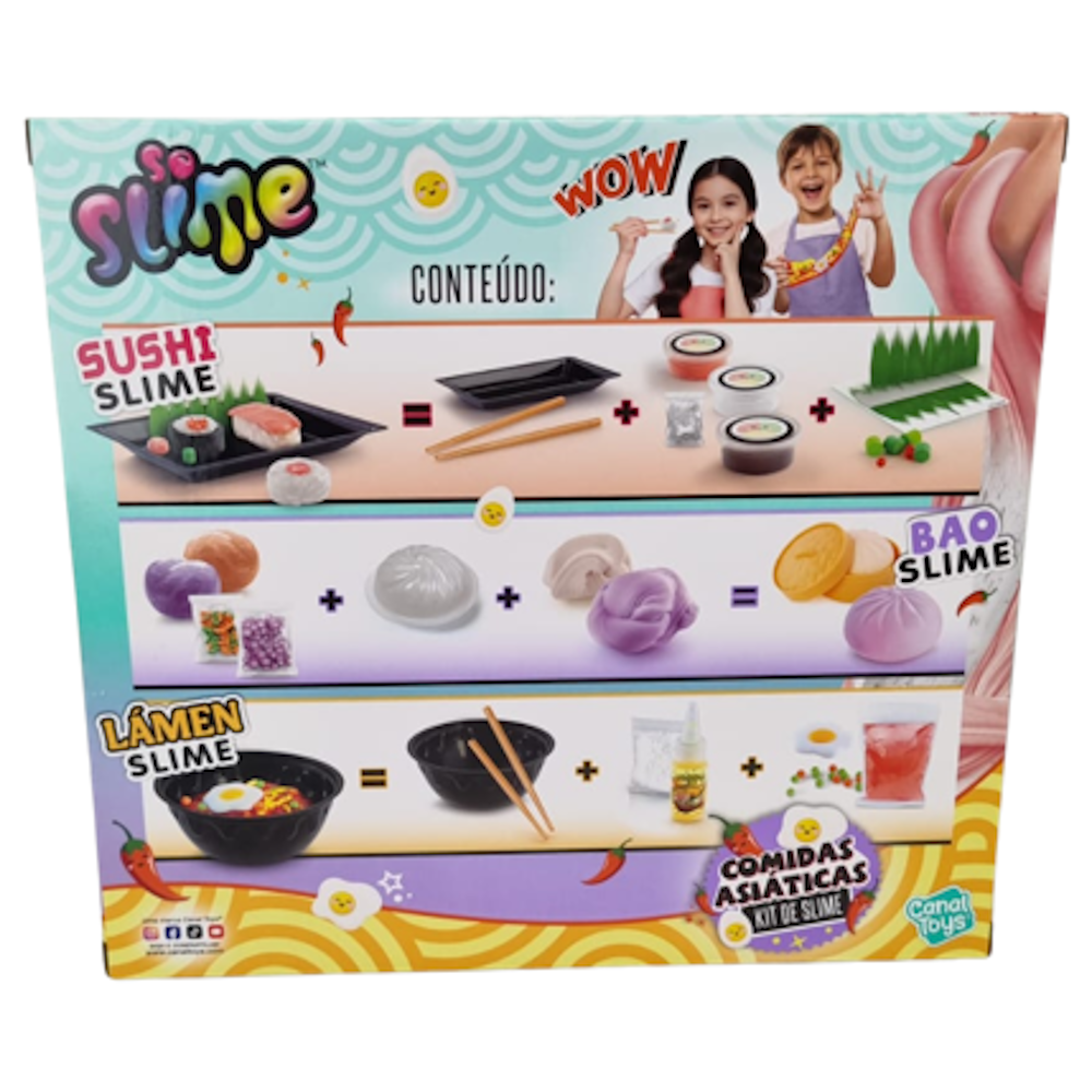 Kit de Slime Comidas Asiáticas Fun Divirta-se
