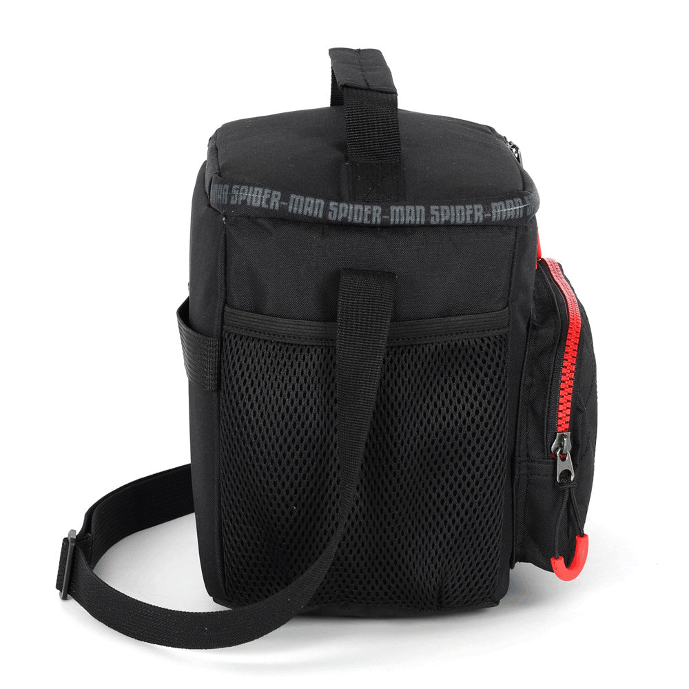 Kit Escolar Spider-Man Mochila de Rodinhas, Lancheira e Estojo Black & Red - Luxcel