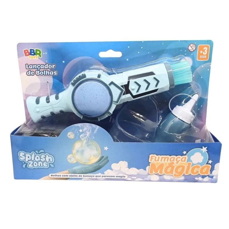 Lançador de Bolhas Fumaça Mágica com Som e Luz - BBR