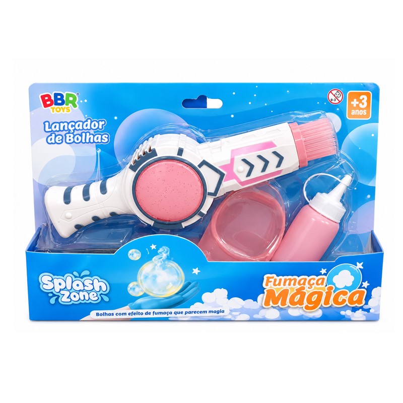 Lançador de Bolhas Fumaça Mágica com Som e Luz - BBR