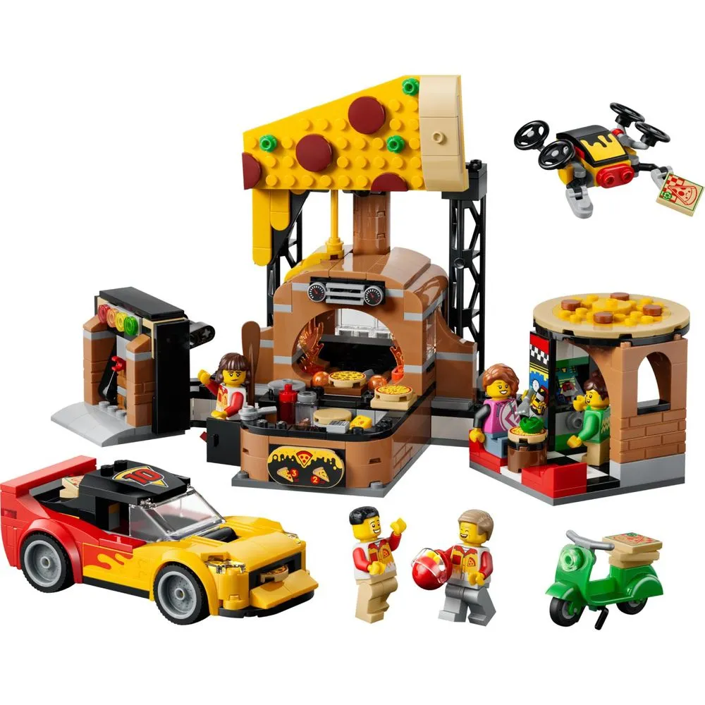 Lego City Experiência de entrega de pizza com veículos - 60496
