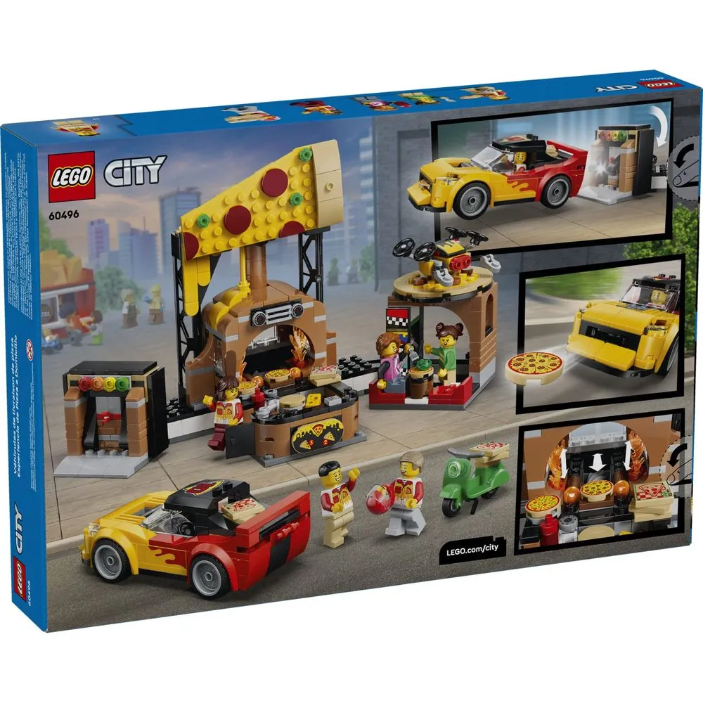 Lego City Experiência de entrega de pizza com veículos - 60496