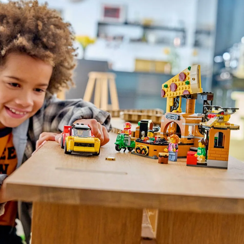 Lego City Experiência de entrega de pizza com veículos - 60496