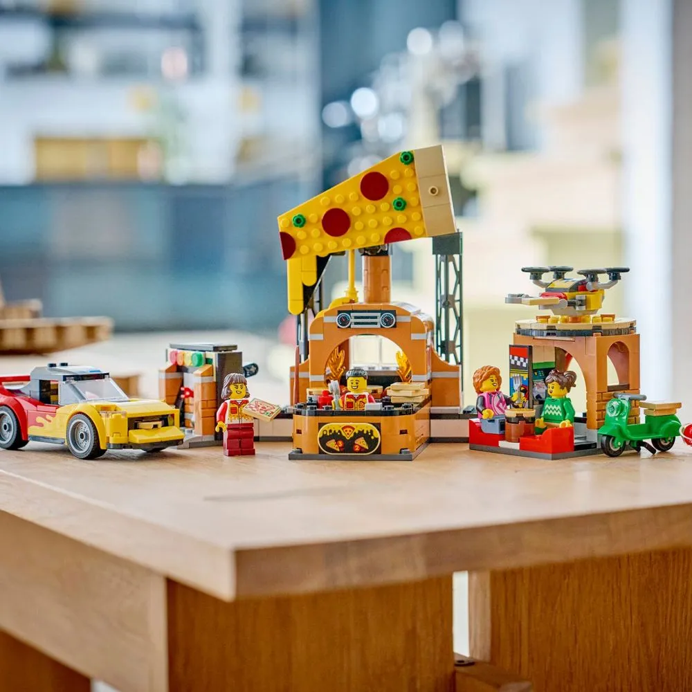 Lego City Experiência de entrega de pizza com veículos - 60496