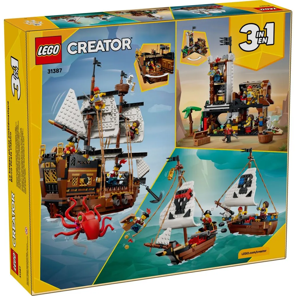 Lego Creator 3 em 1 Navio pirata icônico - 31387