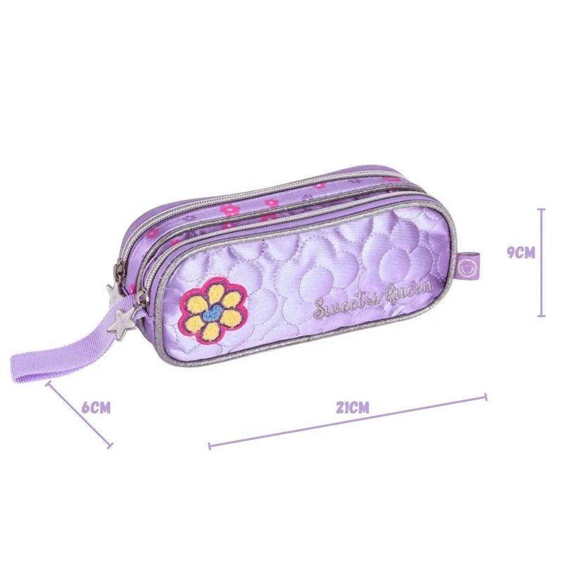 Estojo Duplo Escolar Sweet Queen - Clio